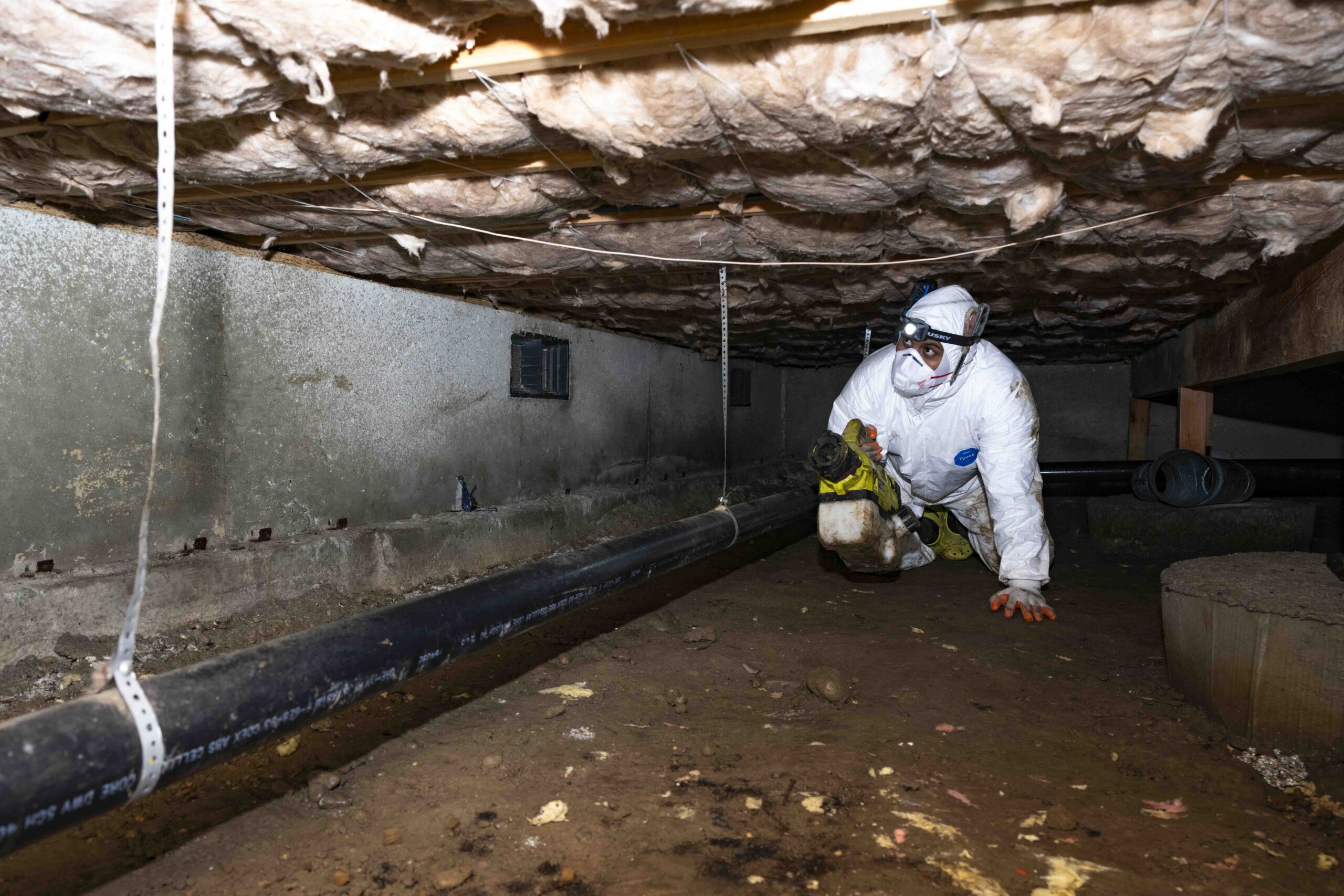 Professional crawlspace cleaning and moisture remediation